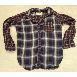 Abercrombie and Fitch Plaid Button Down Shirt Womens Size Medium  Cotton
